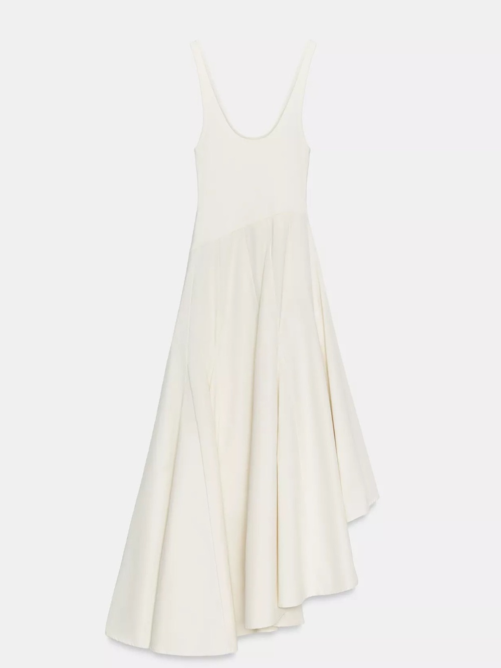 Zara White Maxi Dress with Scoop Neck - Picture 4 of 6